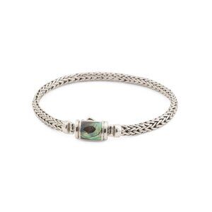 ANNIKA WITT Silver Made In Bali Sterling Silver Abalone Chain Bracelet